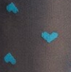 Gris motifs coeur bleu