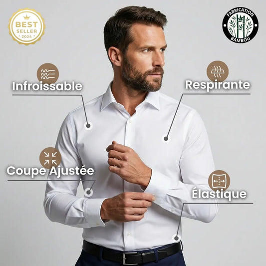 Chemise Infroissable à Coupe Ajustée - Tsunaya