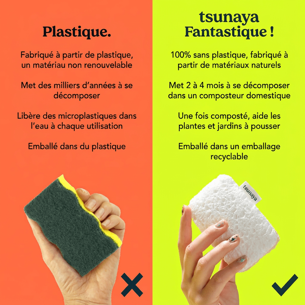Éponges sans plastique - Tsunaya