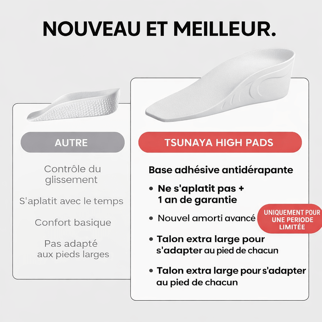 Semelles orthopédiques rehaussantes 3.0 - Tsunaya