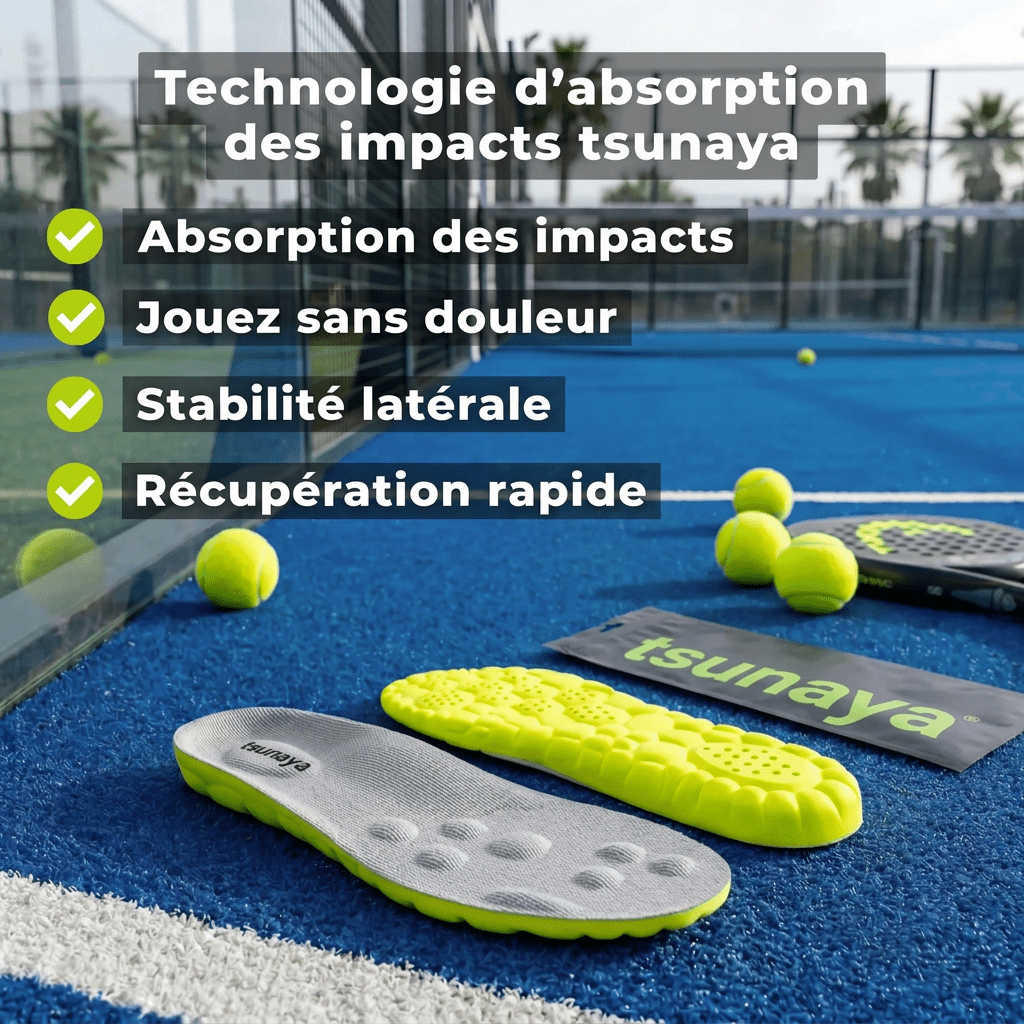 Semelles Padel – Jouez plus longtemps, sans douleur - Tsunaya