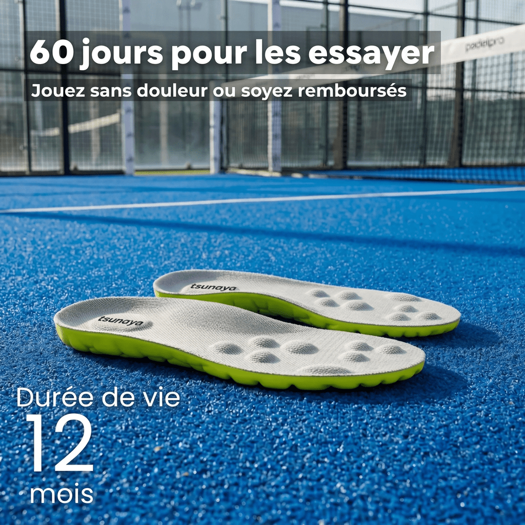 Semelles Padel – Jouez plus longtemps, sans douleur - Tsunaya