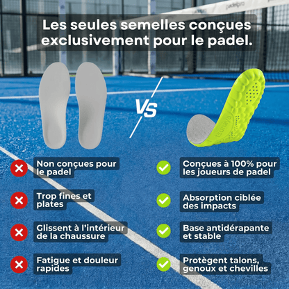 Semelles Padel – Jouez plus longtemps, sans douleur - Tsunaya