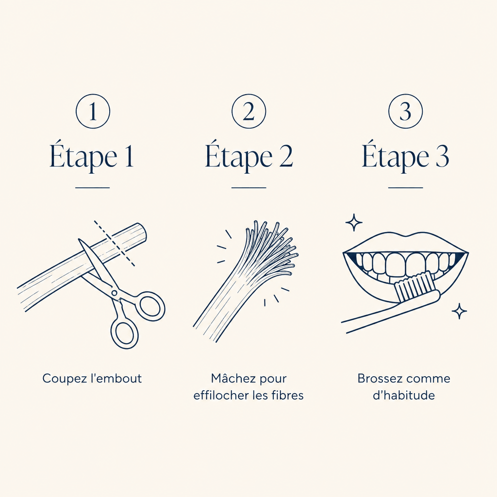 Stick Tsunaya Miswak | Des dents plus blanches, une haleine fraîche et des gencives en pleine santé - Tsunaya