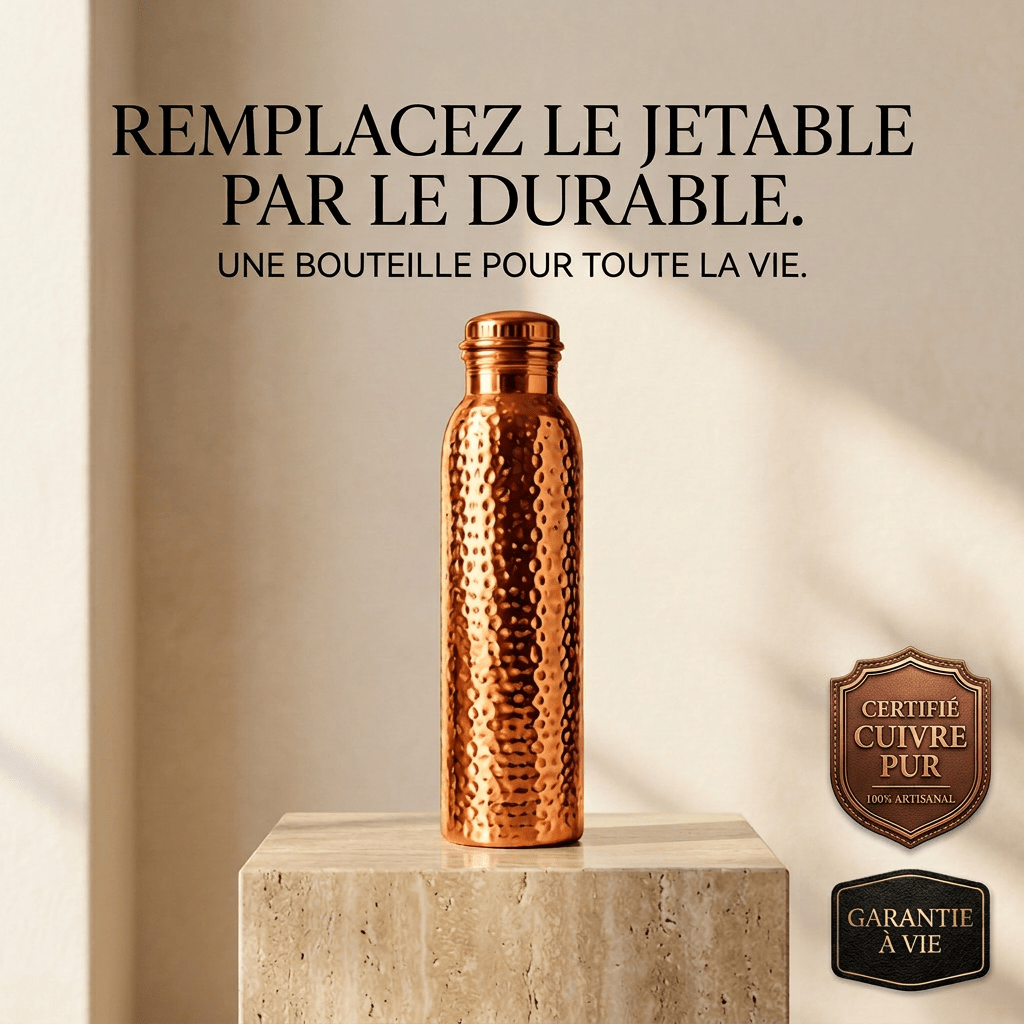 Tsunaya™ | Bouteille en cuivre pur conçue pour durer - Tsunaya