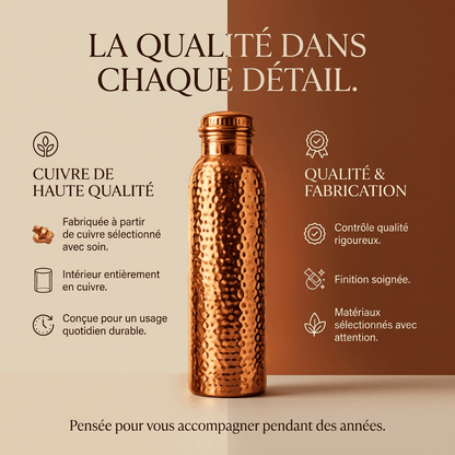 Tsunaya™ | Bouteille en cuivre pur conçue pour durer - Tsunaya