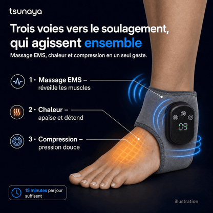 Tsunaya™ – Masseur de Pieds Chauffant 3-en-1 - Tsunaya