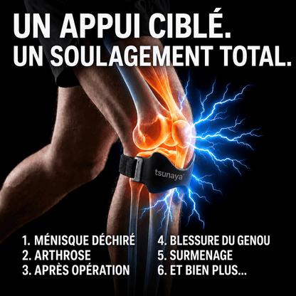 Tsunaya™ – Sangle Anti-Douleur Genou - Tsunaya