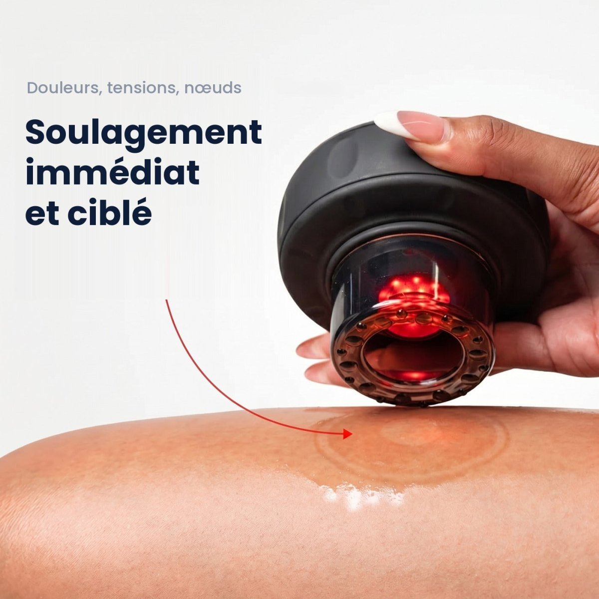 Ventouse massante électrique 4-en-1 — aspiration, chaleur & lumière rouge - Tsunaya